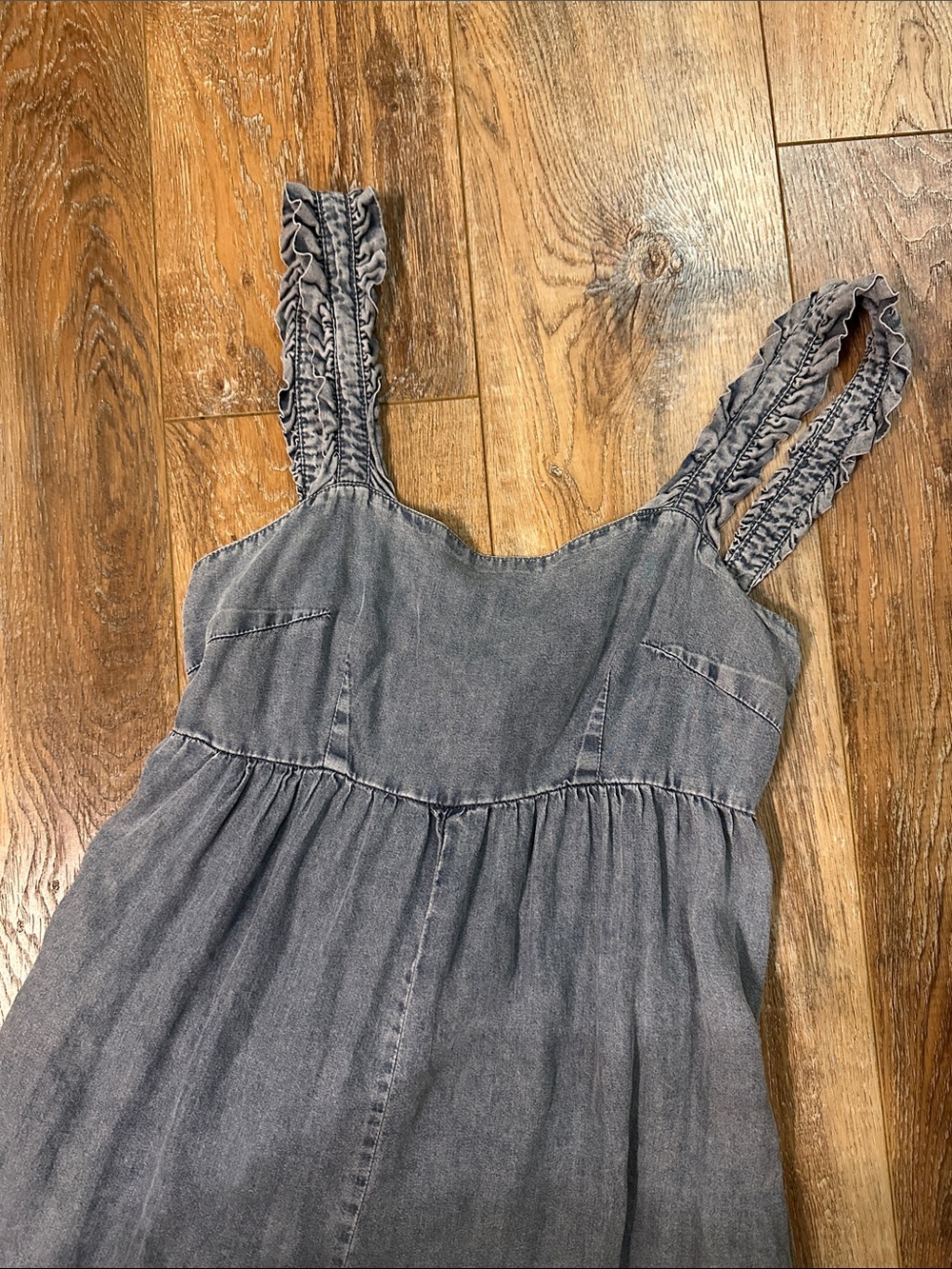 So me WIDE LEG JUMPSUIT romper W BACK tie Tencel cotton flowy size Small - Picture 3 of 6
